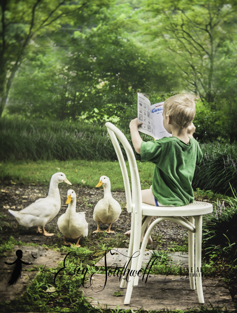 reading to his ducks wm